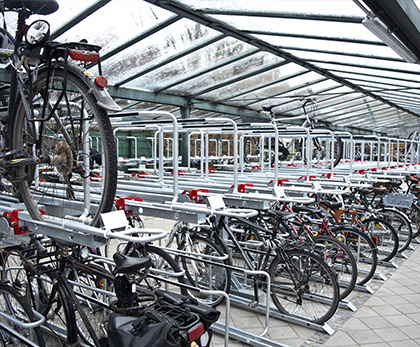 Dobbelt cykelparkering i 2 etager