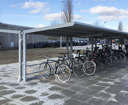 Cykeloverdækning i stål