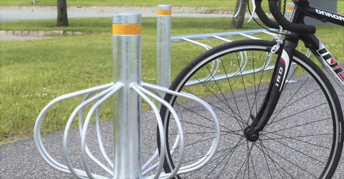 Pullert cykelstativ – en effektiv cykelparkering til 6 cykler