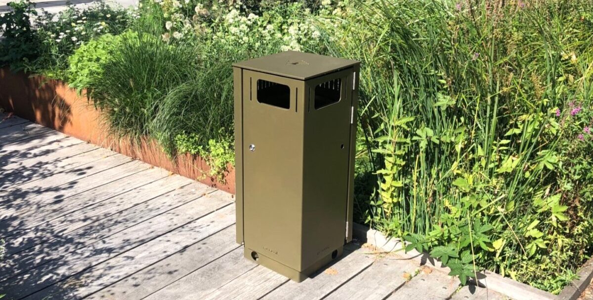 Cestino C40 affaldsortering med indkast fra 2 sider velegnet til affaldssortering