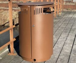 Affaldsbeholder CATTURA R220 effektiv affaldssortering 2 x 110 liter i corten farve