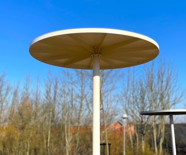 Parasol overdækning Ø2600 i stål | Holdbar solbeskyttelse